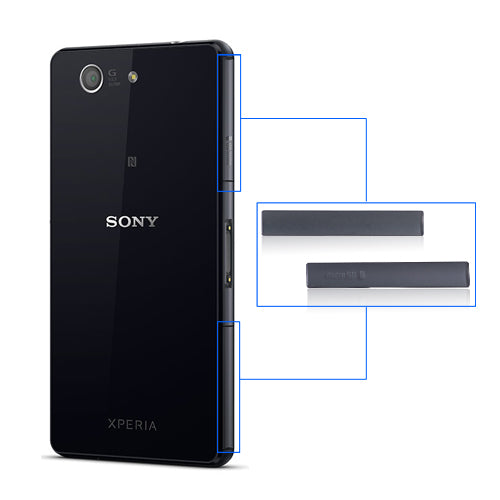 OEM Micro SD + SIM + USB Port Cover Flap for Sony Xperia Z3 Compact Black