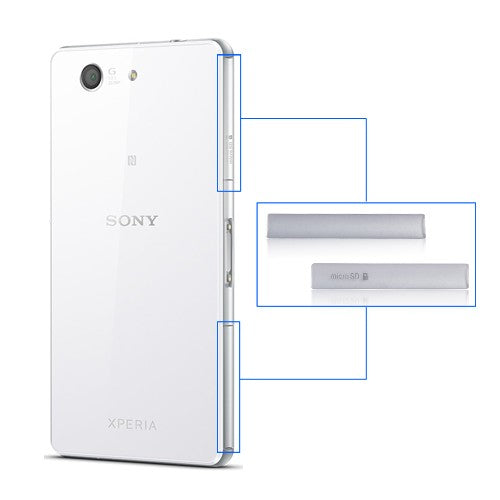 OEM Micro SD + SIM + USB Port Cover Flap for Sony Xperia Z3 Compact White