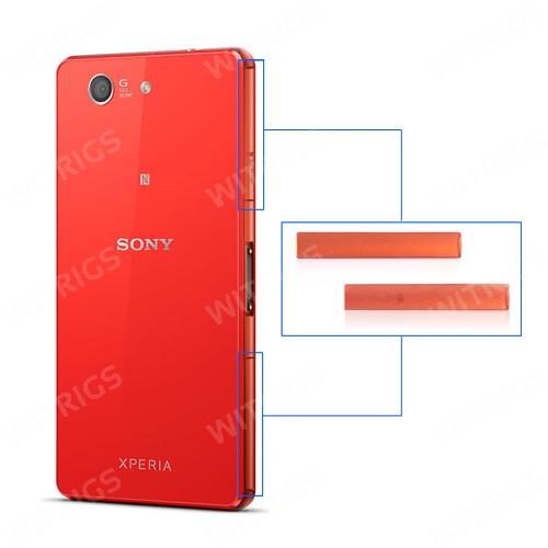 OEM Micro SD + SIM + USB Port Cover Flap for Sony Xperia Z3 Compact Orange