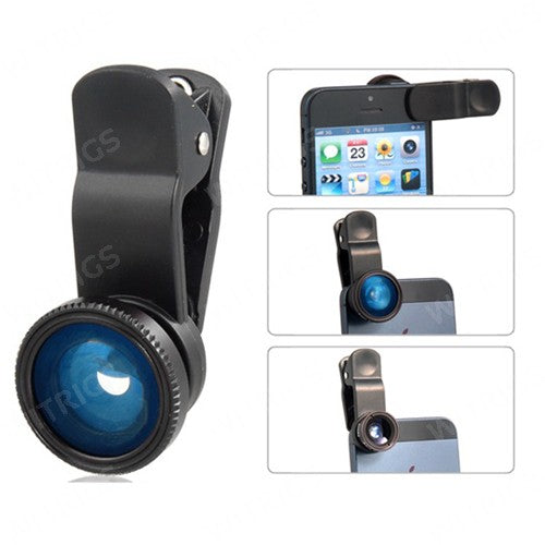 Universal 3 in 1 Clip Lens Black