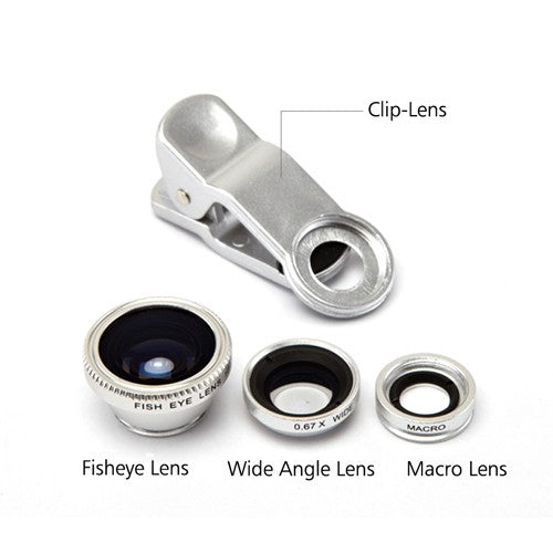 Universal 3 in 1 Clip Lens Silver