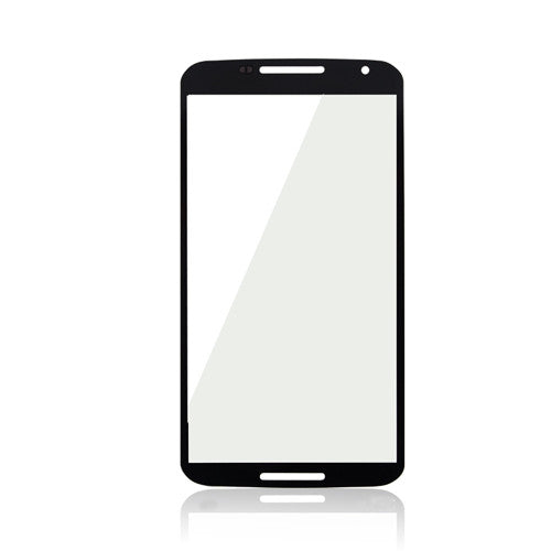 Custom Front Glass for Motorola Nexus 6 Black