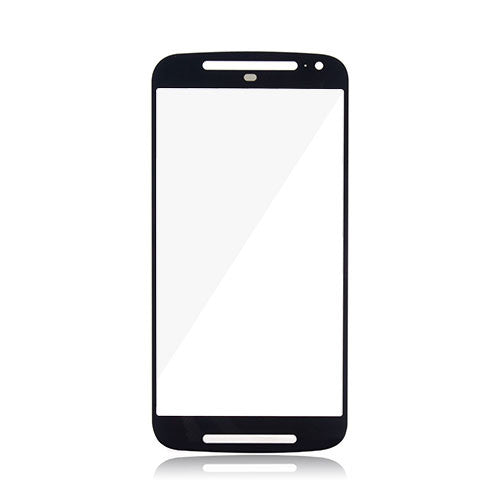 Custom Front Glass for Motorola Moto G2 Black