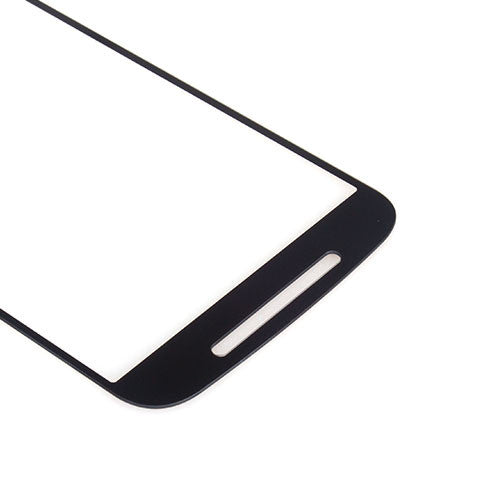 Custom Front Glass for Motorola Moto G2 Black