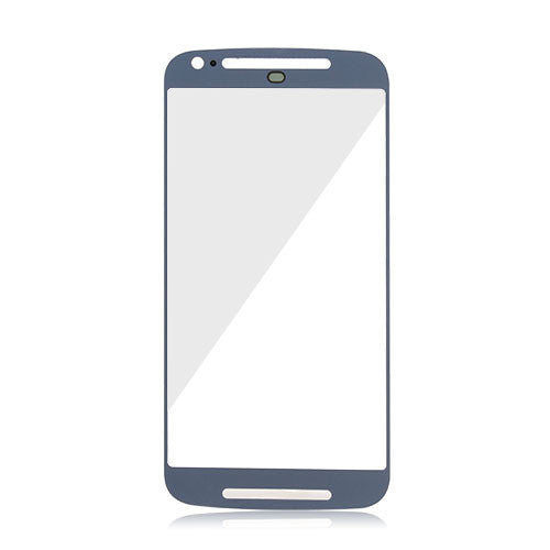 Custom Front Glass for Motorola Moto G2 White