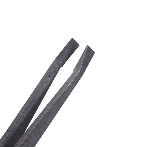 Flat Tip Plastic Tweezers Black