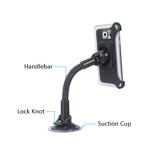 Flexible Windshield Car Holder for Samsung Galaxy S6 Black