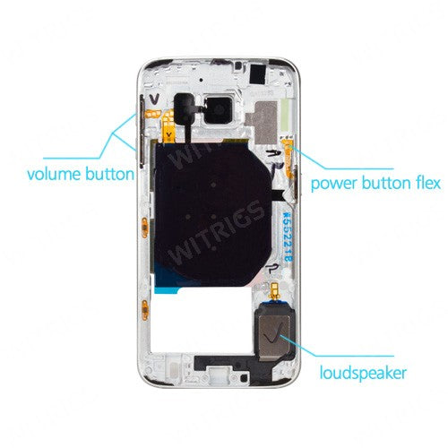 OEM Middle Housing Assembly for Samsung Galaxy S6 White