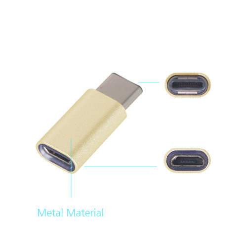Metal USB Type-C to Micro USB Adapter for OnePlus Two Gold