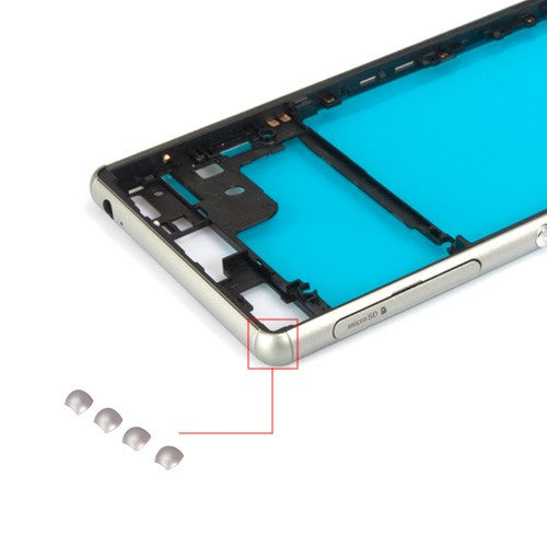 OEM Middle Frame Corner Cover for Sony Xperia Z3 Silver