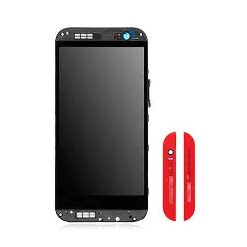 OEM LCD Screen Assembly (With Speaker Cover) for HTC One M8 Red