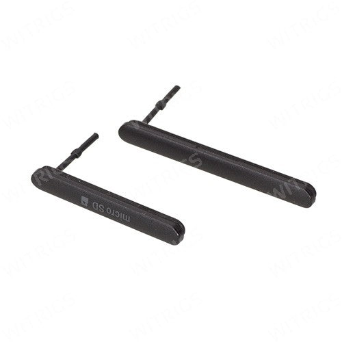 OEM Micro SD + USB Cover Flap for Sony Xperia M4 Aqua Dual Black