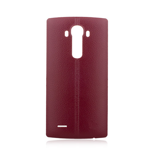 Custom Back Cover for LG G4 Red Leather