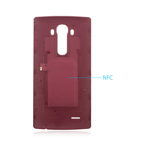 Custom Back Cover for LG G4 Red Leather