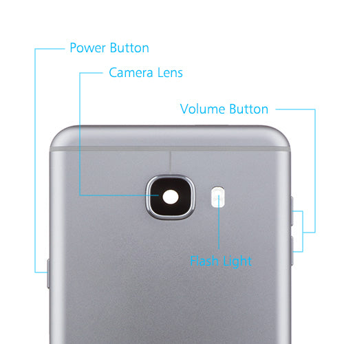 OEM Rear Housing Assembly for Samsung Galaxy C5 Dark Gray