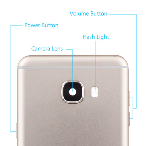 OEM Rear Housing Assembly for Samsung Galaxy C5 Gold