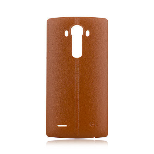 Custom Leather Battery Cover for LG G4 Brown