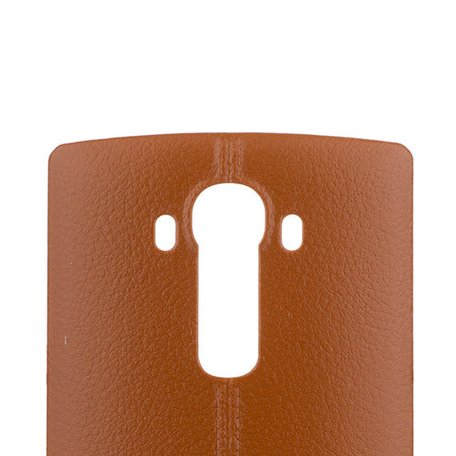 Custom Leather Battery Cover for LG G4 Brown