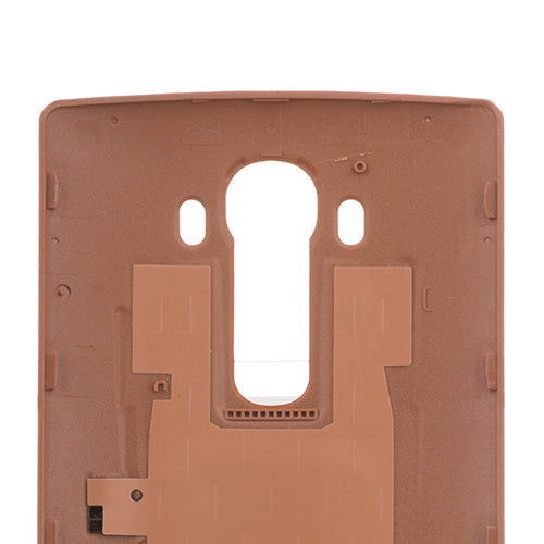 Custom Leather Battery Cover for LG G4 Brown