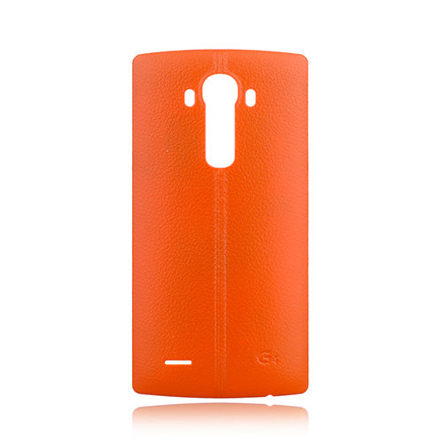 Custom Leather Battery Cover for LG G4 Orange