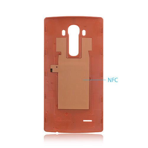 Custom Leather Battery Cover for LG G4 Orange