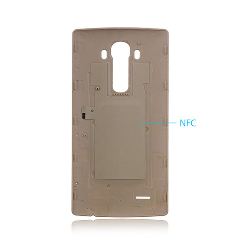 Custom Leather Battery Cover for LG G4 Cream Colored