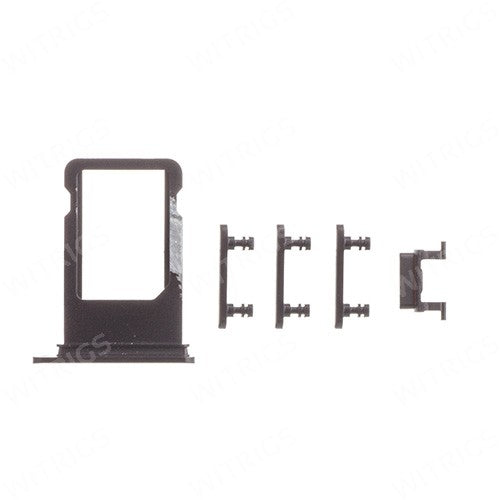 OEM SIM Card Tray + Side Button for iPhone 7 Black