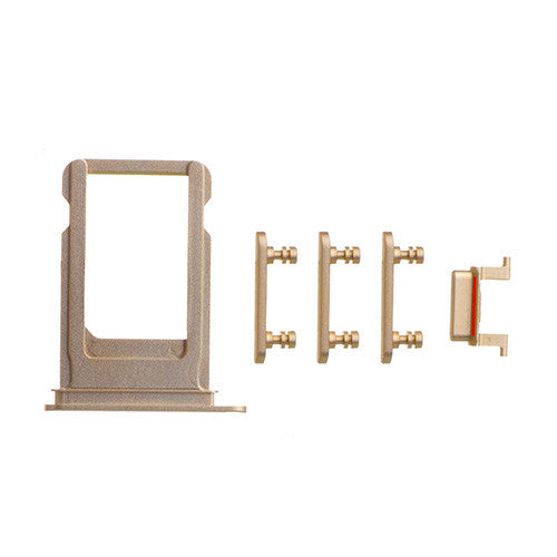 OEM SIM Card Tray + Side Button for iPhone 7 Plus Gold