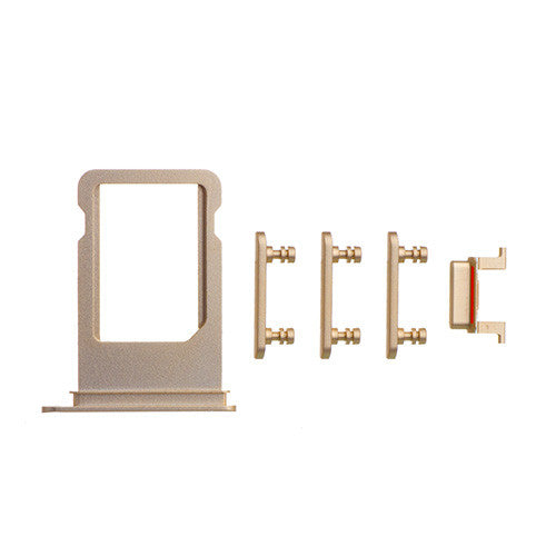 OEM SIM Card Tray + Side Button for iPhone 7 Plus Gold