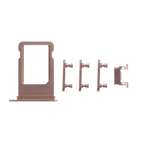 OEM SIM Card Tray + Side Button for iPhone 7 Plus Rose Gold