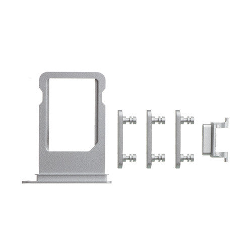 OEM SIM Card Tray + Side Button for iPhone 7 Plus Silver