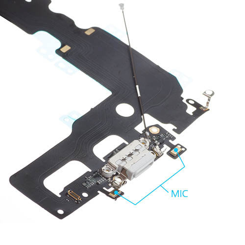 Custom Charging Port Flex for iPhone 7 Plus Silver
