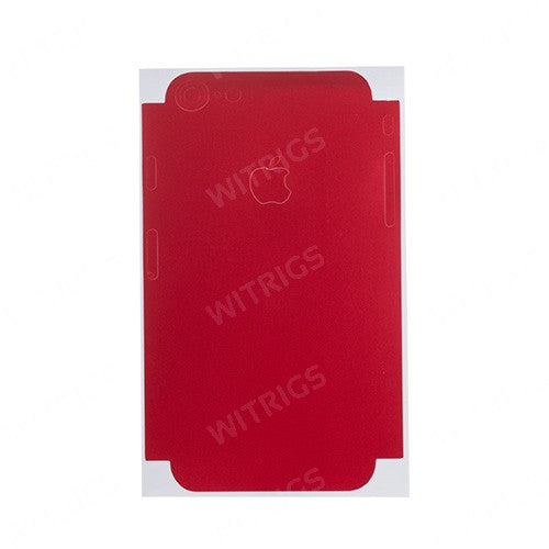 Full Front Screen Protector + Back Skin Sticker Set for iPhone 7 Red