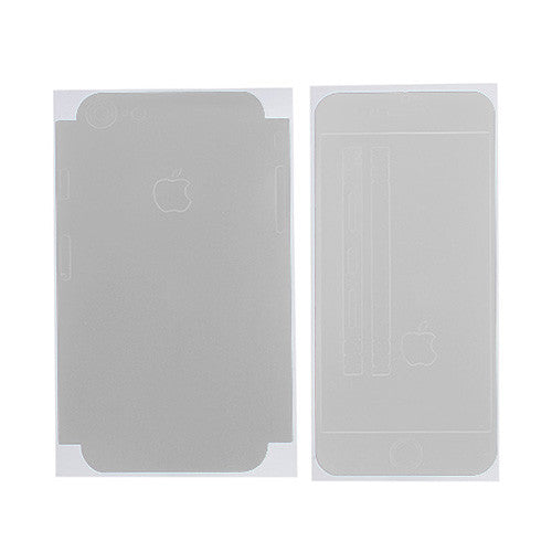 Full Front Screen Protector + Back Skin Sticker Set for iPhone 7 White