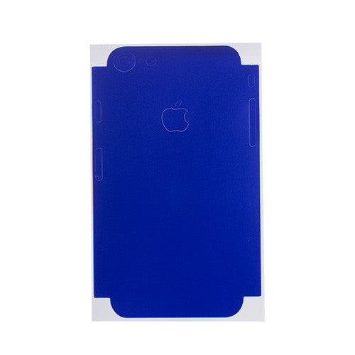 Full Front Screen Protector + Back Skin Sticker Set for iPhone 7 Blue