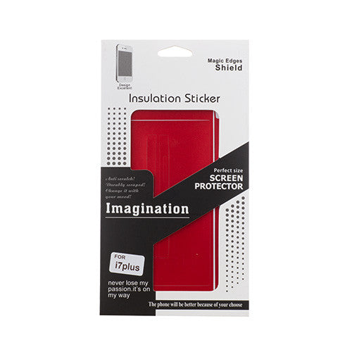 Full Front Screen Protector + Back Skin Sticker Set for iPhone 7 Plus Black