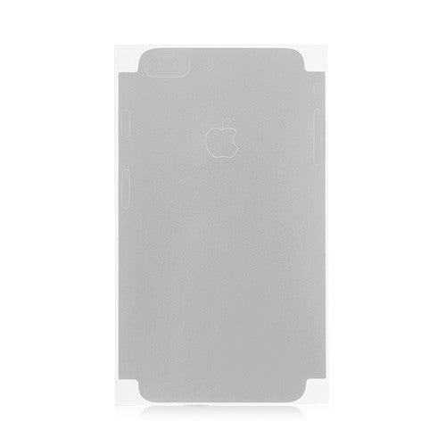 Full Front Screen Protector + Back Skin Sticker Set for iPhone 7 Plus Silver