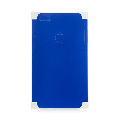 Full Front Screen Protector + Back Skin Sticker Set for iPhone 7 Plus Blue