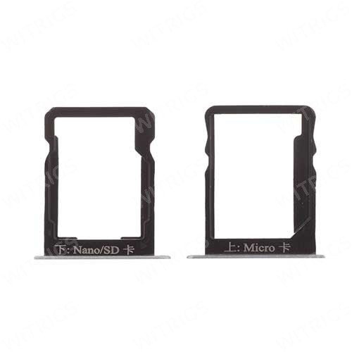 OEM SIM + SD Card Tray for Huawei Ascend Mate7 Moonlight Silver