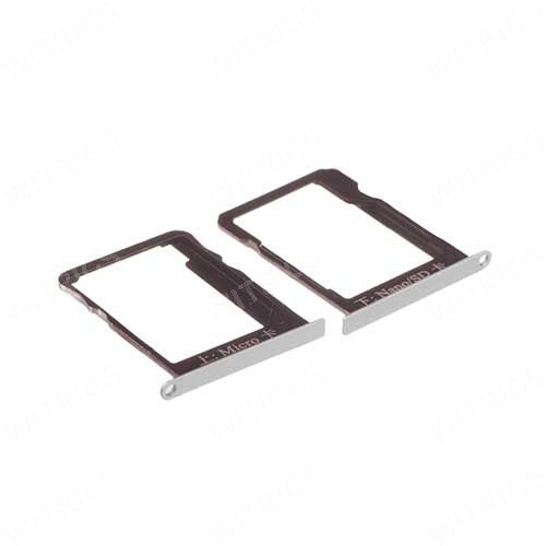 OEM SIM + SD Card Tray for Huawei Ascend Mate7 Moonlight Silver