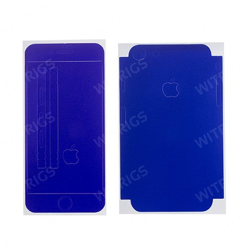 Full Front Screen Protector + Back Skin Sticker Set for iPhone 6/6S Blue