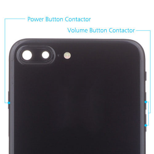 OEM Custom Back Housing + Power Button Flex for iPhone 7 Plus Jet Black