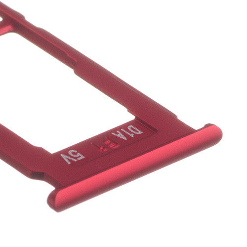 OEM SIM + SD Card Tray for OPPO R11 Red