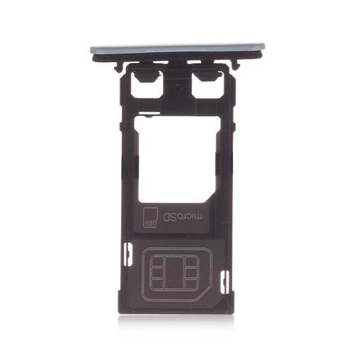 OEM SIM + SD Card Tray for Sony Xperia X Compact Mist Blue