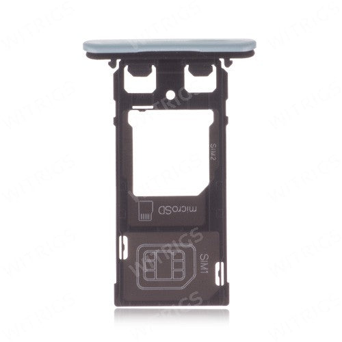 OEM Dual SIM + SD Card Tray for Sony Xperia X Compact Mist Blue