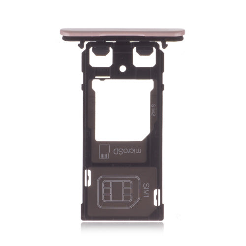 OEM Dual SIM + SD Card Tray for Sony Xperia X Compact Pink