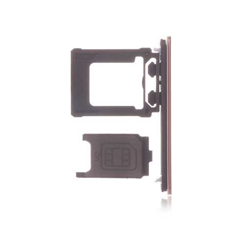 OEM SIM Card Tray + SIM Card Cover Flap for Sony Xperia XZ Premium Bronze Pink