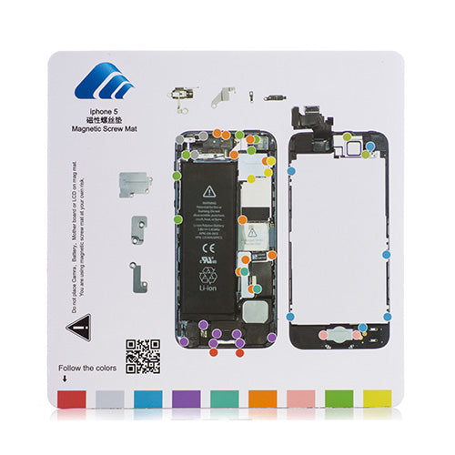 Magnetic Screw Mat for iPhone 5 White