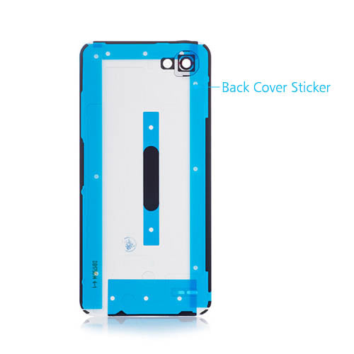 OEM Battery Cover + Camera Lens for LG Q6 Mystic White