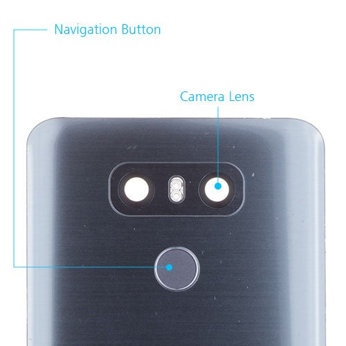 OEM Rear Housing Assembly for LG G6 Ice Platinum